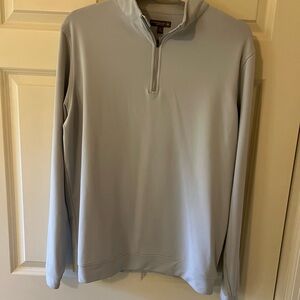 Peter Millar Crown Sport Light Gray Quarter Zip